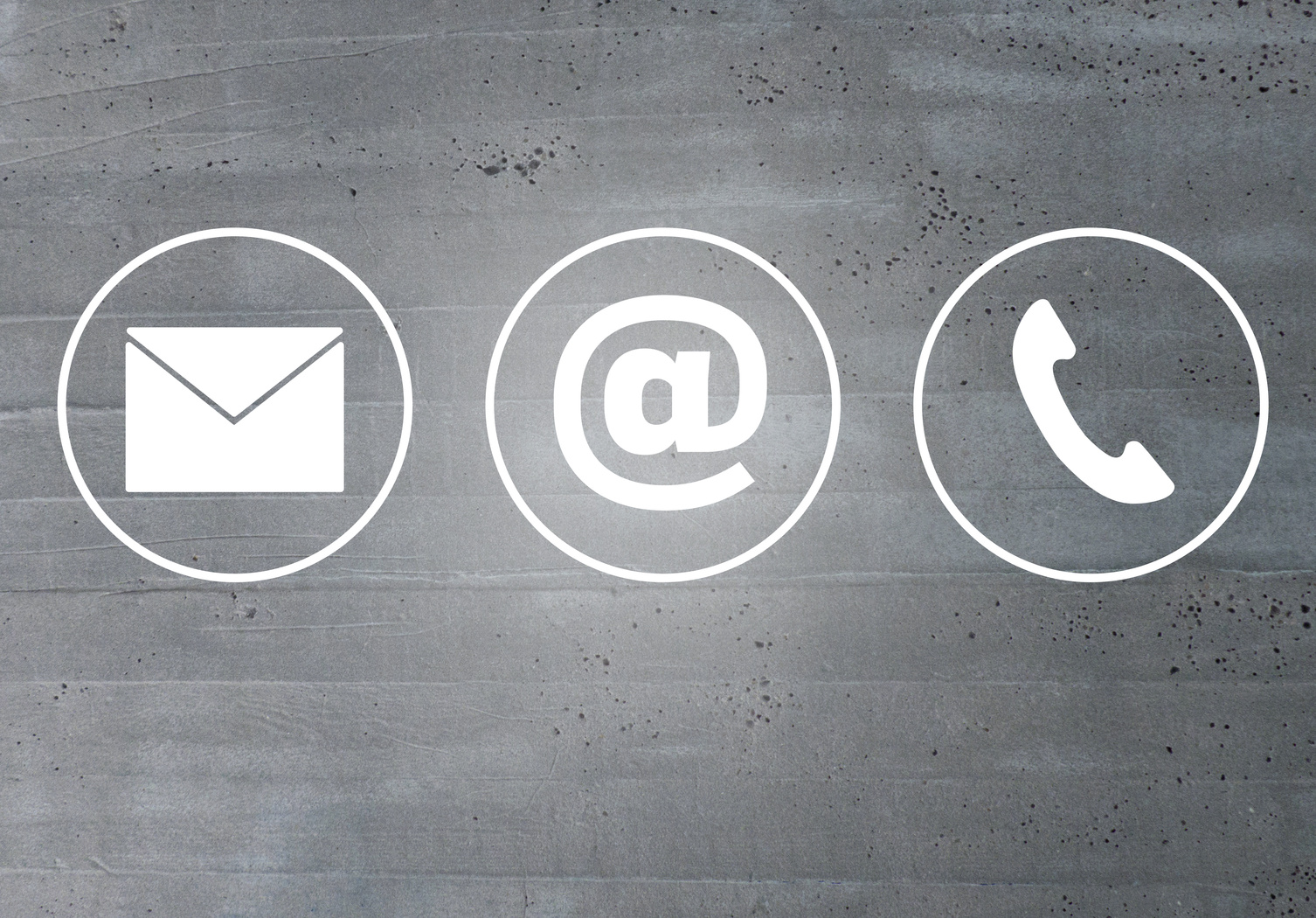 Contact icons email message phone concept